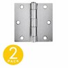 Global Door Controls 3.5 in W x 3.5 in H Silver CP3535-26D